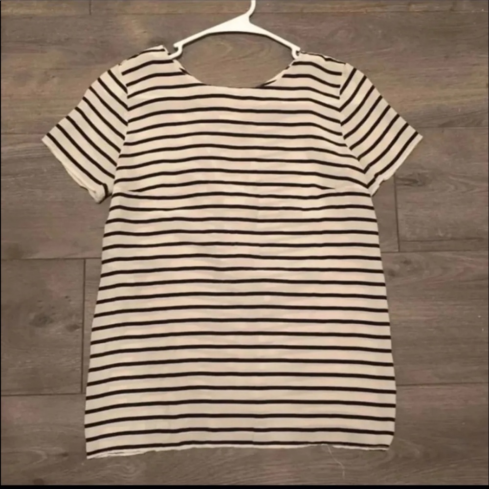 J Crew Striped Blouse Size 0